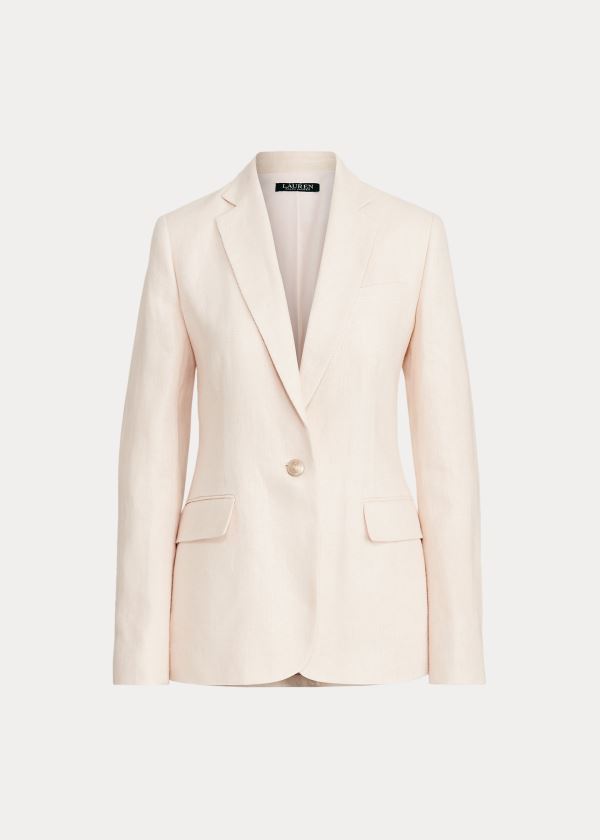 Ralph Lauren Herringbone Linen Blazer Dame Danmark (WAHQJ1236)